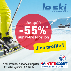 Réductions ski Intersport location on line